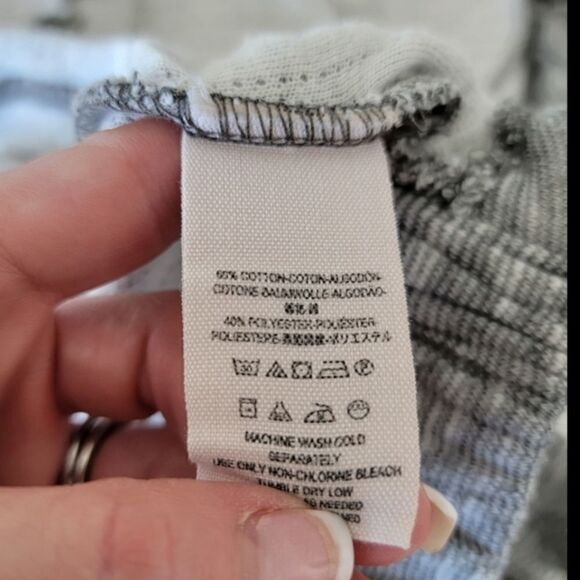 Free People Gray Static Cropped Hooded Zip Up Sweatshirt Jacket XS - Picture 9 of 9